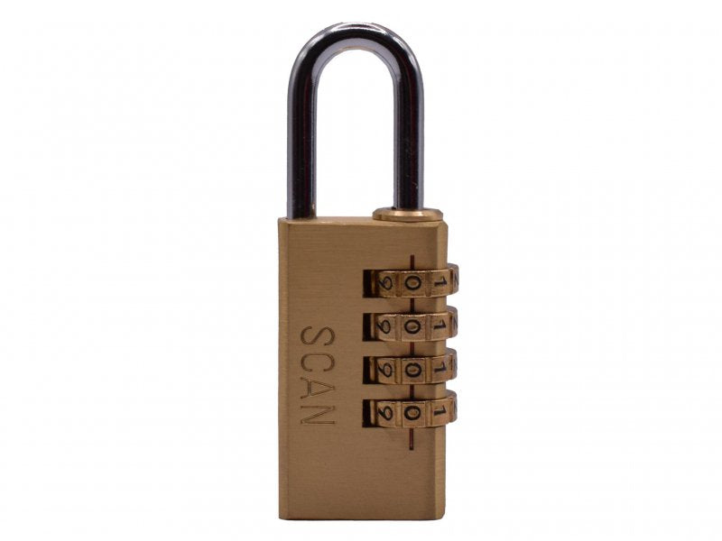 Scan Brass Combination Padlock 28mm Main Image