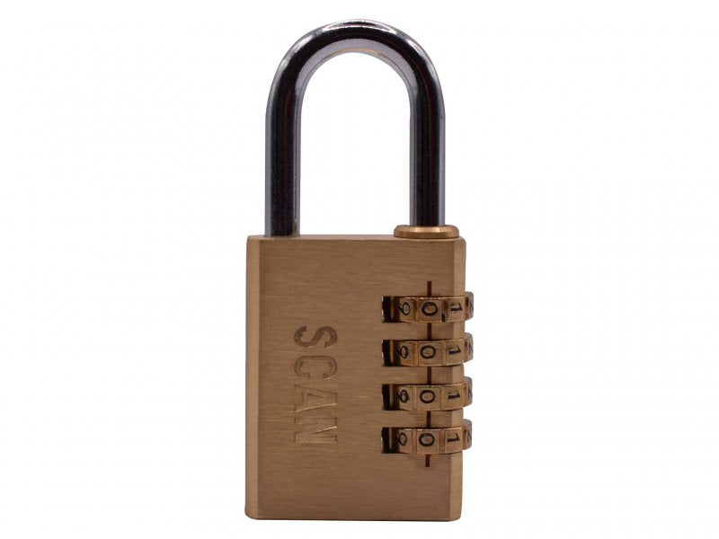 Scan Brass Combination Padlock 38mm Main Image