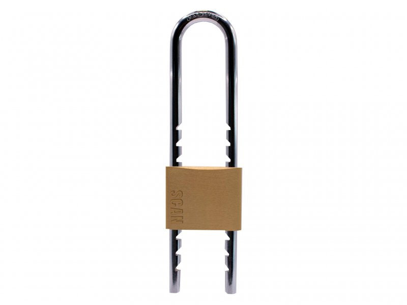 Scan Brass Padlock 50mm Sliding Shackle Main Image