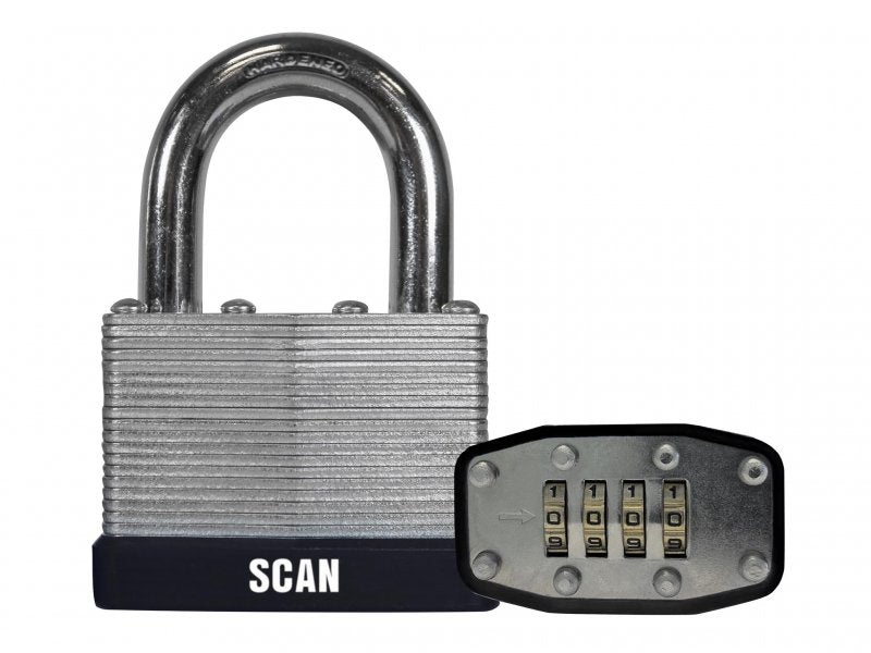Scan Laminated Steel Combination Padlock 50mm Main Image