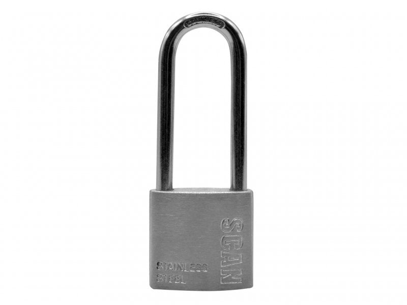 Scan Stainless Steel Padlock 32mm Long Shackle Main Image