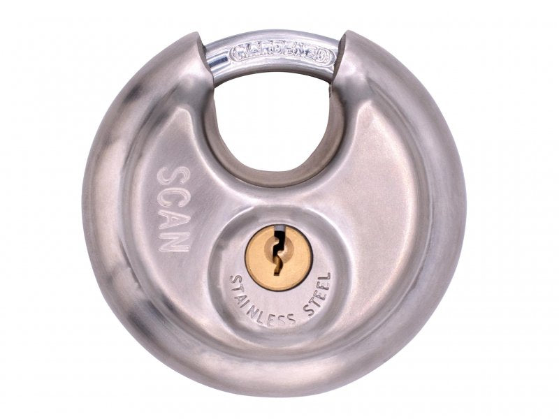 Scan Stainless Steel Disk Type Padlock 80mm Main Image