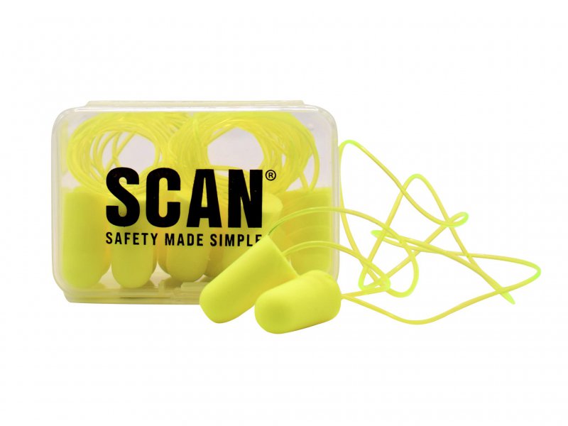Scan Foam Earplugs + Cord (6 Pairs) SNR29 Main Image