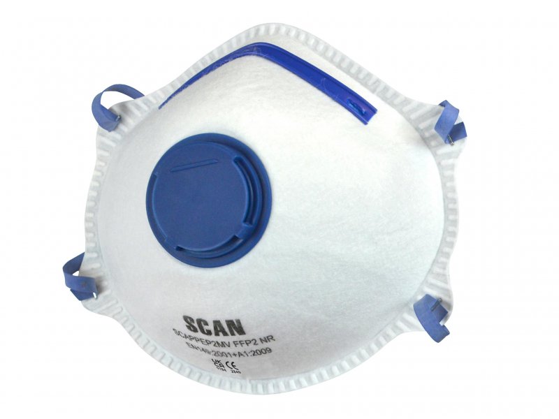 Scan Moulded Disposable Mask Valved FFP2 Protection (Box 10) Main Image