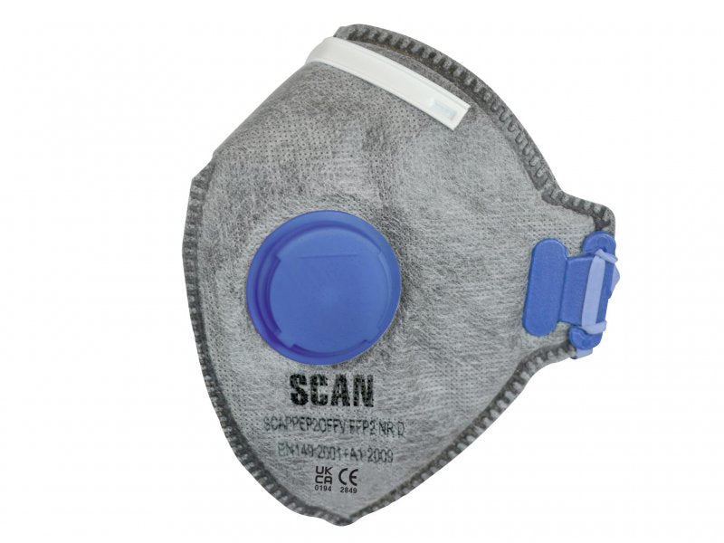 Scan Fold Flat Disposable Odour Mask Valved FFP2 Protection (3) Main Image