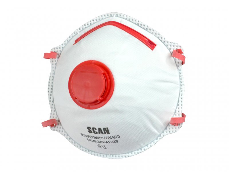 Scan Moulded Disposable Valved Masks(10) FFP3 Main Image