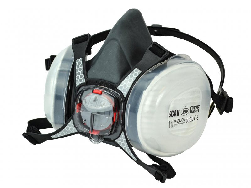 Scan Twin Half Mask Respirator + P2 Dust Filter Cartridges Main Image