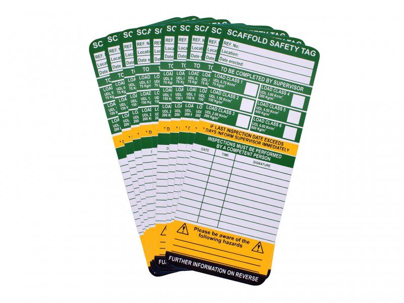 Scan Scaffold Tag Inserts Pack Of 10 Main Image