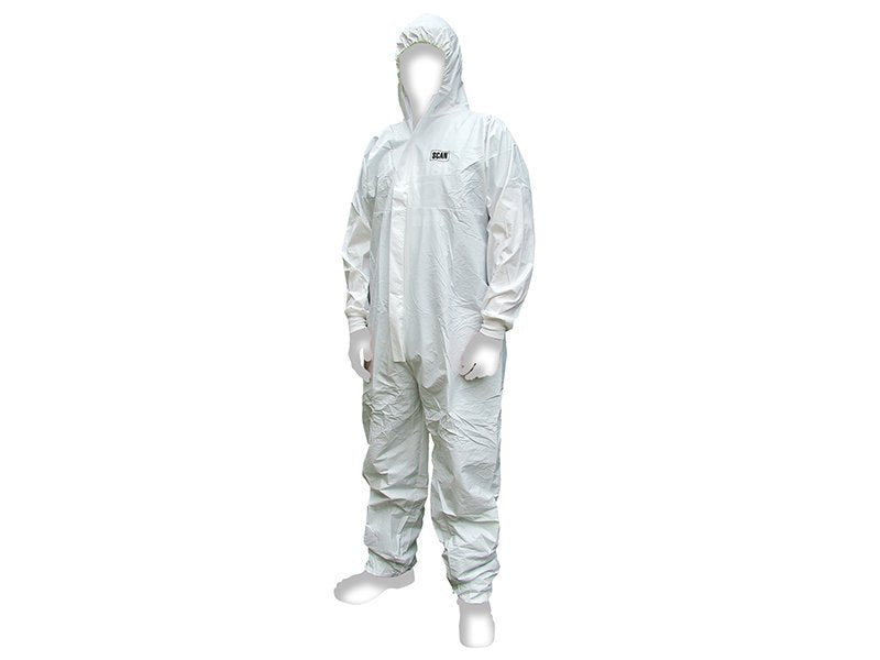 Scan Chemical Splash Resistant Disposable Coverall White Type 5/6 XL Main Image