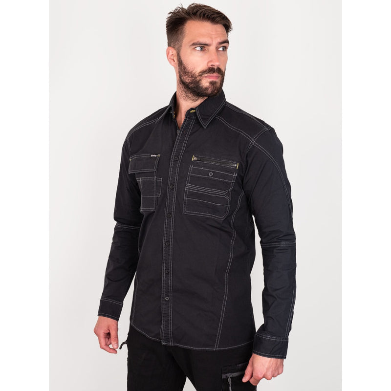 Flex & Move Utility Work Shirt Long Sleeve Black (BBLK) M Main Image