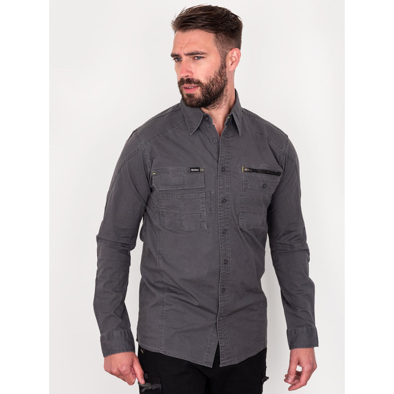 Flex & Move Utility Work Shirt Long Sleeve Charcoal (BCCG) M Main Image