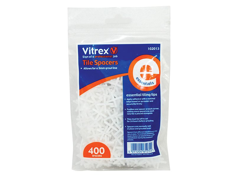 Vitrex 102013 Essential Tile Spacers (400) 3mm Main Image