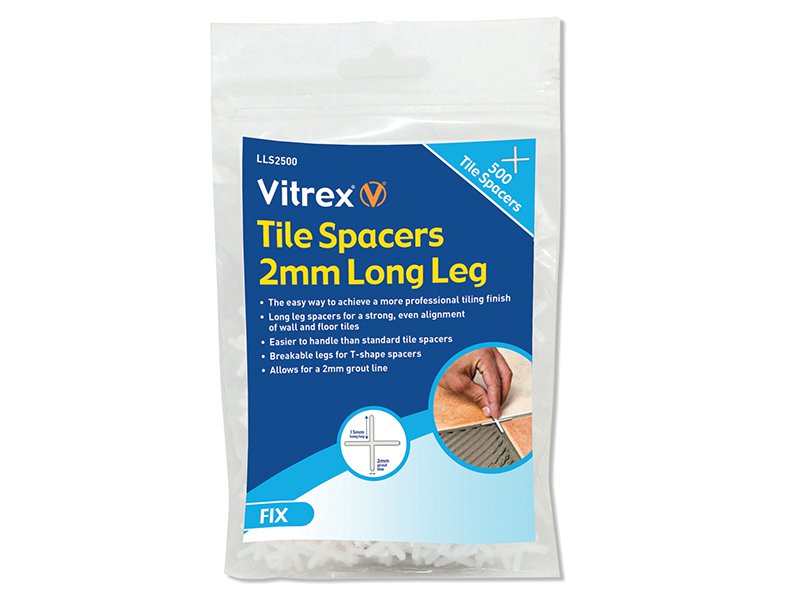Vitrex Long Leg Spacer 2mm Pack of 500 Main Image