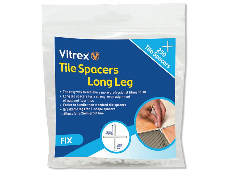 Vitrex Long Leg Spacer 4mm Pack of 250 Main Image