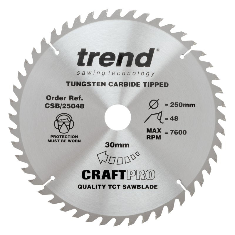 TREND CSB/25048 CRAFT SAW BLADE 250MM X 48T X 30MM  Main Image