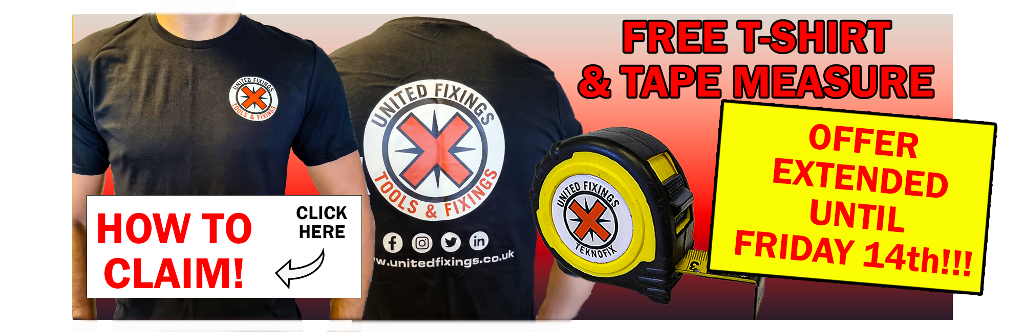 How to claim your free T-shirt & Tape Measure! *OFFER EXTENDED*