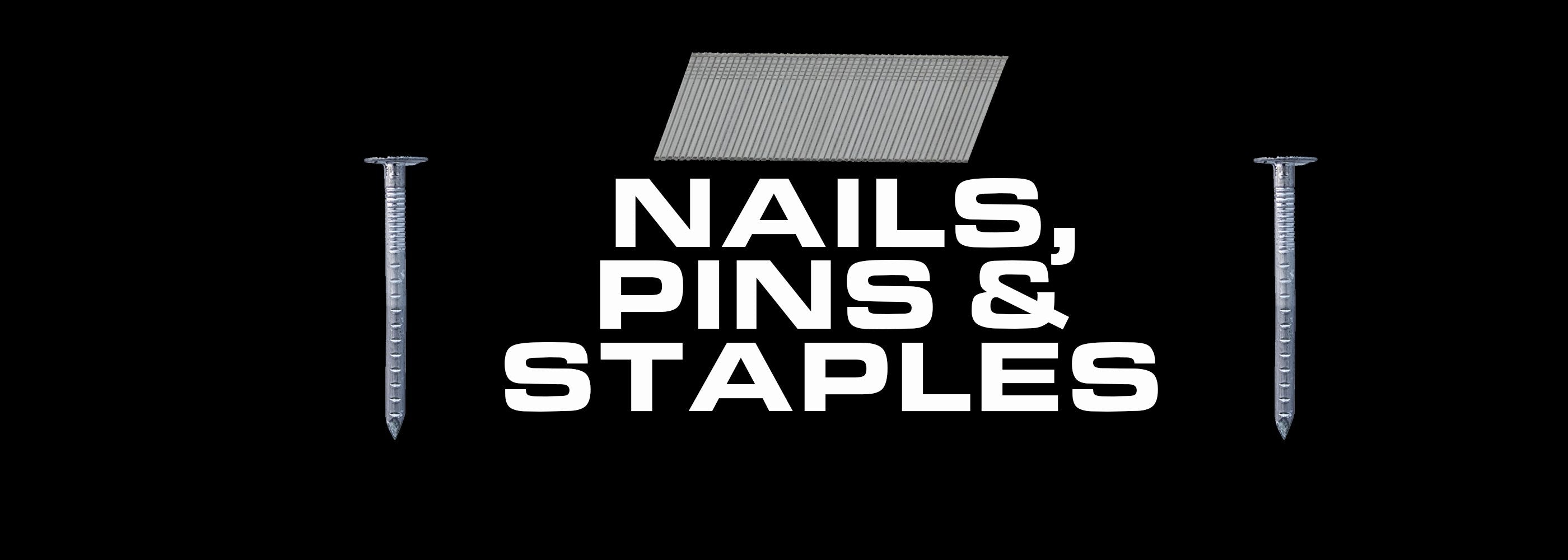 Category for nails, pins and staples for sale at United Fixings