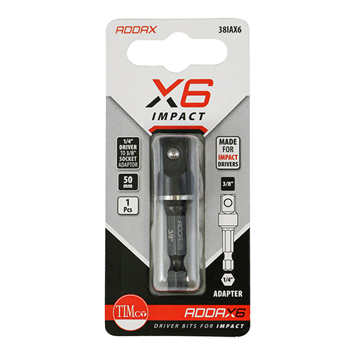 X6 Impact Adaptor 3/8 x 50