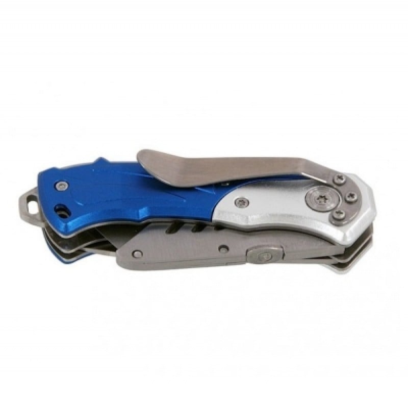 PTI Twin Blade Folding Knife - Blue Handle