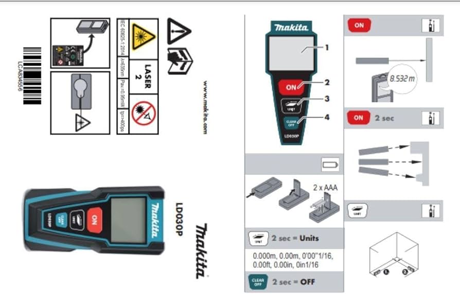 Makita LD030P 30m Laser Measurer