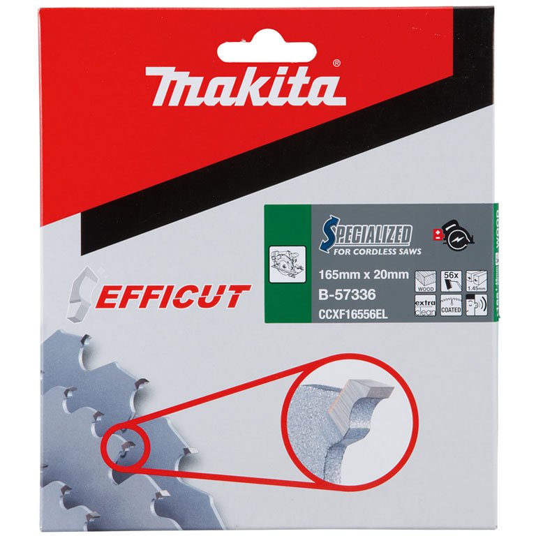 Makita Efficut TCT Plunge Saw Blade 165 x 20 x 56T