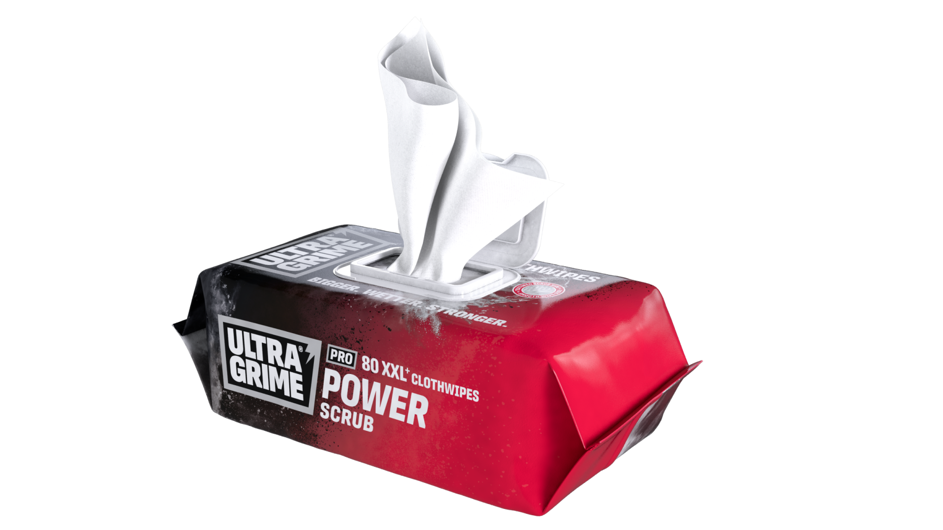 ULTRA GRIME POWER SCRUB WIPES (RED) 80no