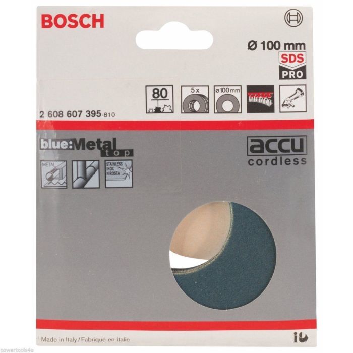 Bosch 5-piece sanding sheet set - 100 mm, 47 mm, 80 Grit
