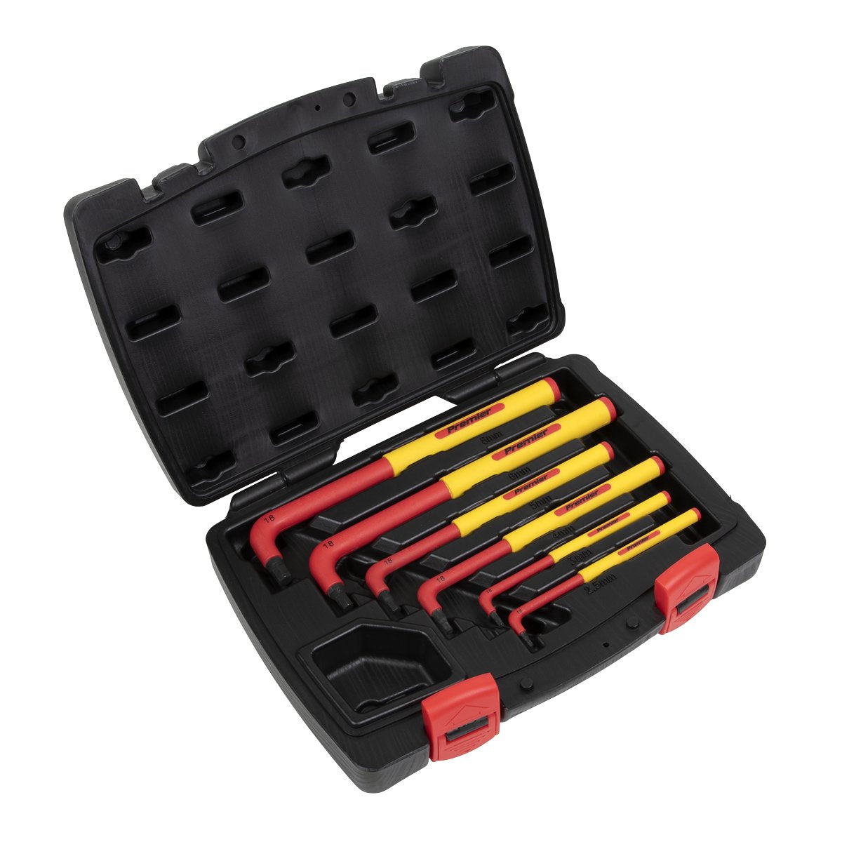 Sealey Hex Key Set 6pc Extra-Long VDE Main Image [src:ak7177.v2_dfc0313919.jpg@20250109173142]