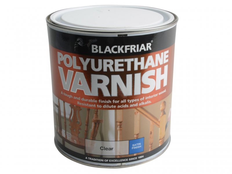 Blackfriar Polyurethane Varnish P100 Clear Satin 1 Litre Main Image