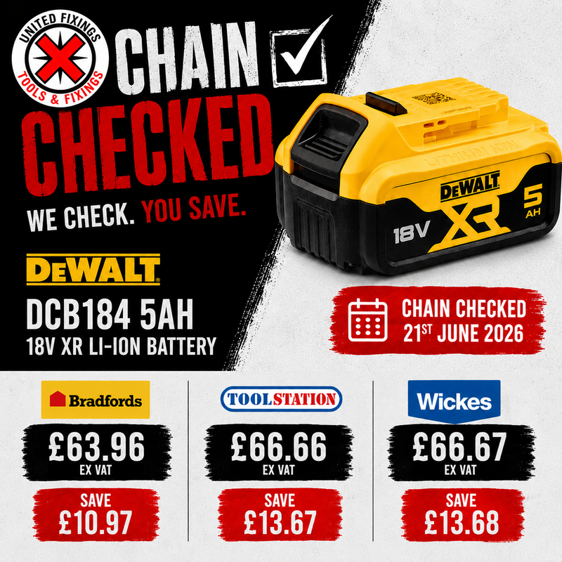 DeWalt DCB184 18v 5.0AH Li-Ion Battery