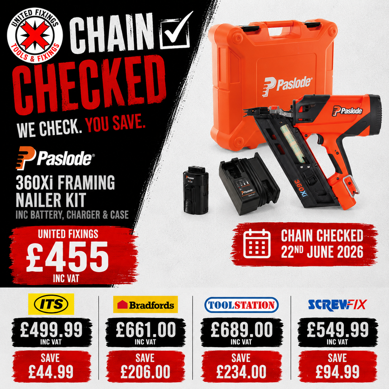 Paslode 360Xi Framing Nailer (Kit inc 1 x Battery, Charger & Carry Case)