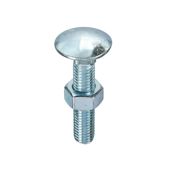 M16 x 50 Cup Square Hex Bolts BZP (Box 10)