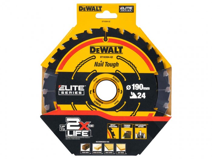 DeWalt DT10304 Extreme Framing Saw Blade (190 x 1.65 x 30mm X 24 Teeth)