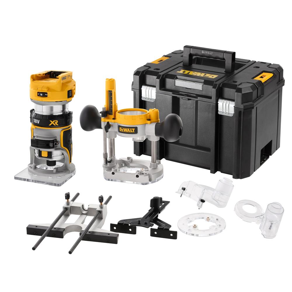 DEWALT DCW604NT XR 1/4in Twin Base Router 18V - Body Only