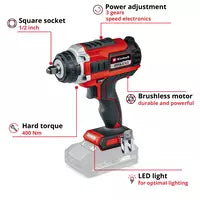 Einhell IMPAXXO 18/400 Power X-Change Impact Wrench 18V Bare Unit