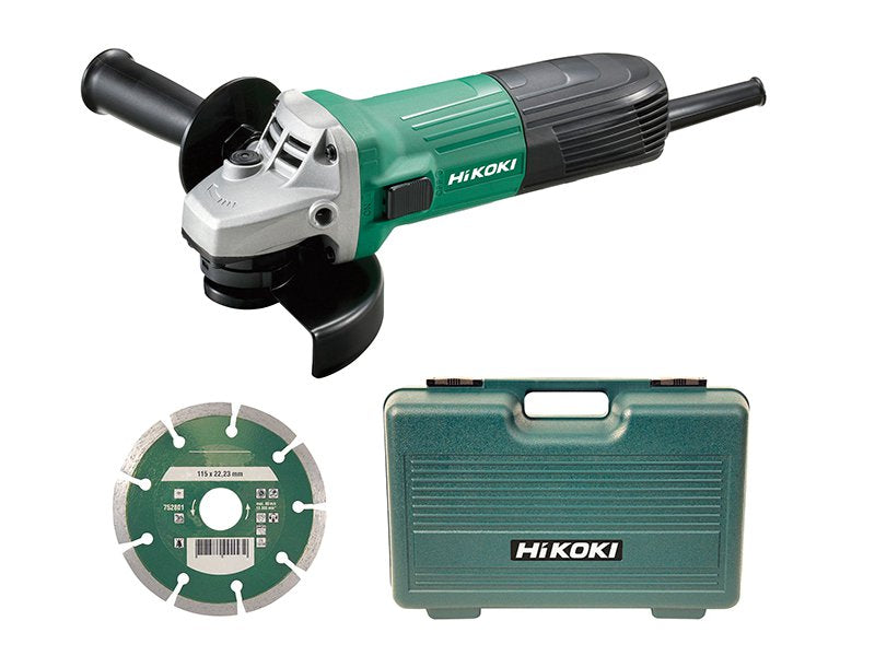 HiKOKI G12STX/J7 Angle Grinder 115mm Diamond Blade & Case 600W 240V Main Image