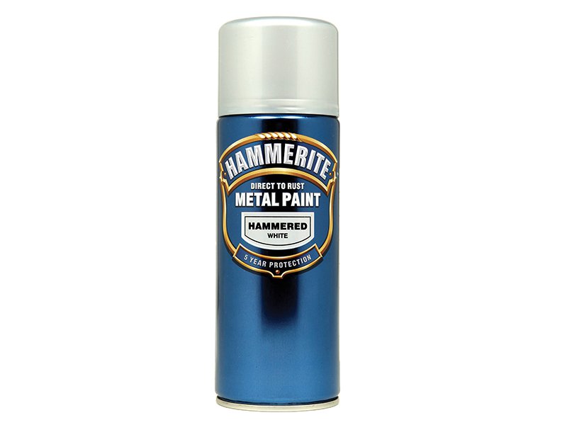 Hammerite Direct to Rust Hammered Finish Aerosol White 400ml Main Image