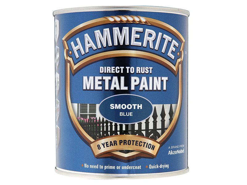 Hammerite Direct to Rust Smooth Finish Metal Paint Blue 750ml Main Image
