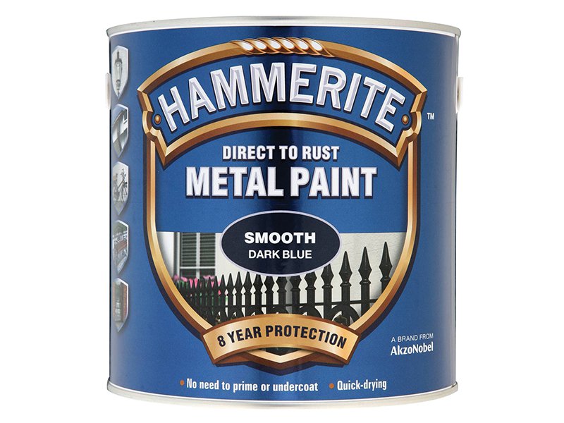 Hammerite Direct to Rust Smooth Finish Metal Paint Dark Blue 2.5 Litre Main Image