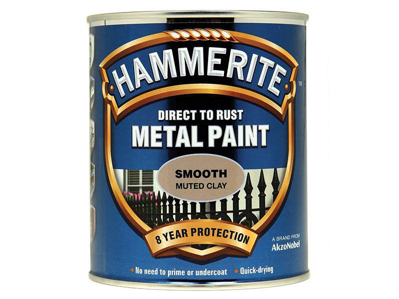 Hammerite Direct to Rust Smooth Finish Metal Paint Muted Clay 750ml Main Image