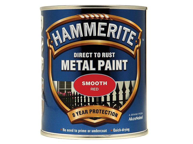Hammerite Direct to Rust Smooth Finish Metal Paint Red 750ml Main Image