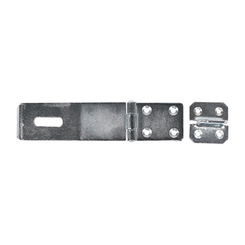 Security hasp latch lock made of zinc - 4.5 inch sold at United Fixings