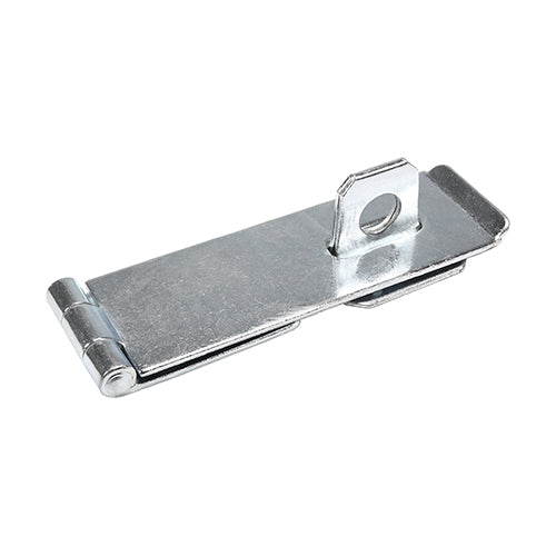 Security hasp latch lock made of zinc - 4.5 inch sold at United Fixings