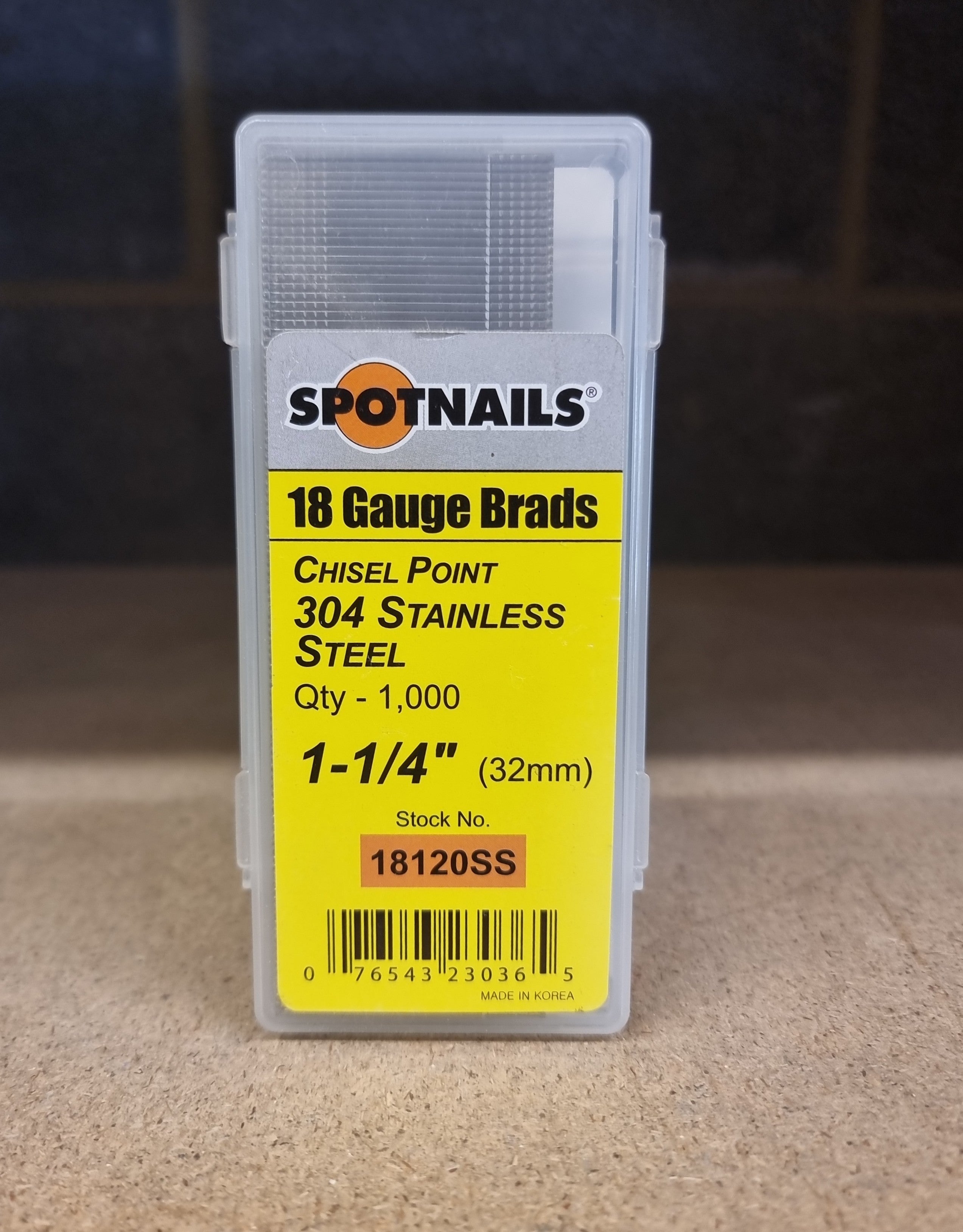 Spotnails - 32mm 18 Gauge Brads SS (1000)