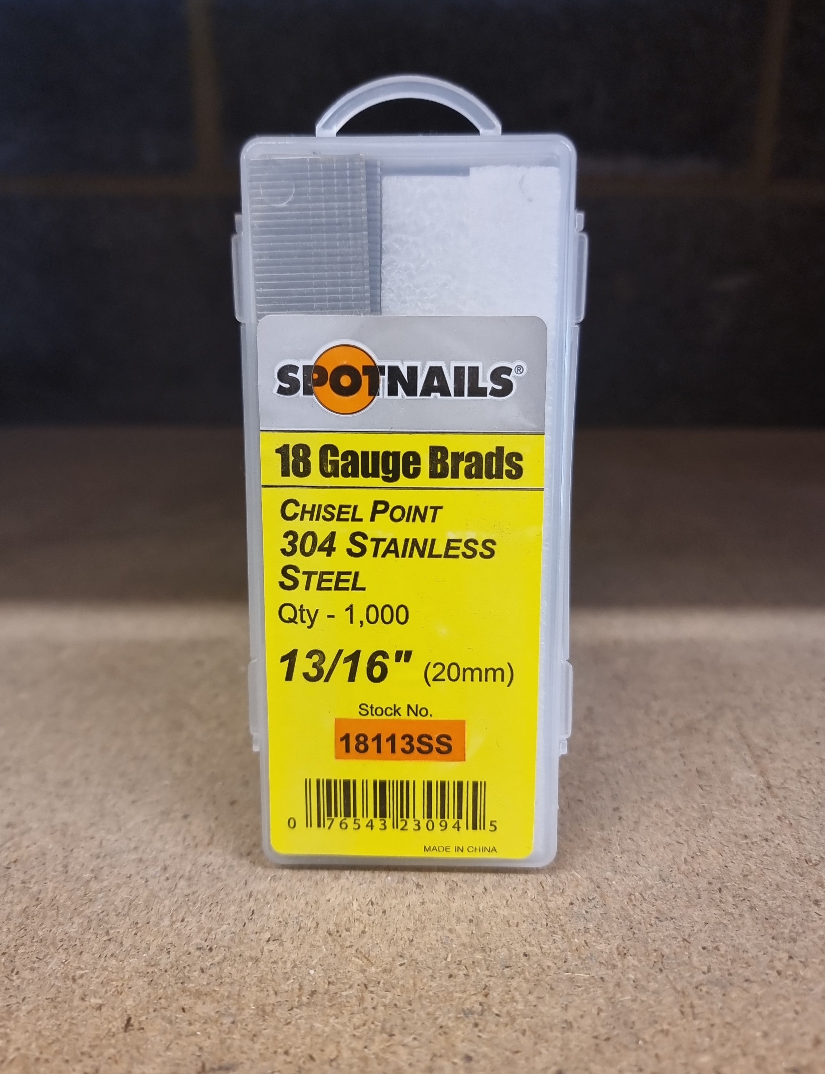 Spotnails - 20mm 18 Gauge Brads - Stainless Steel (1000)