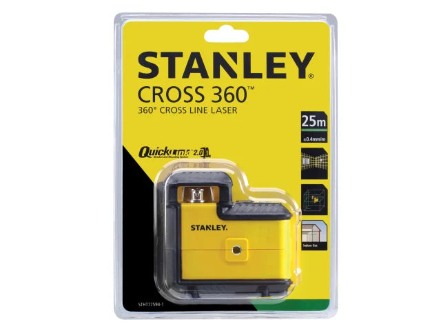 Stanley Intelli Tools 360 Cross Line Laser Level (Green Beam)