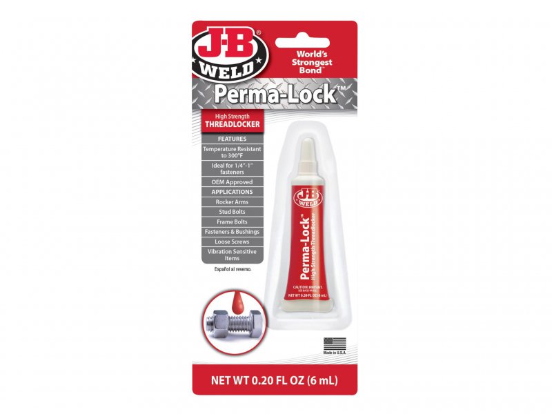 J-B Weld Perma-lock High High Strength Threadlocker 6ml Main Image