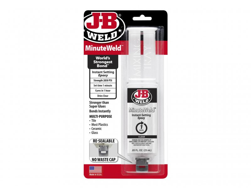 J-B Weld MinuteWeld Epoxy Syringe 25ml Main Image