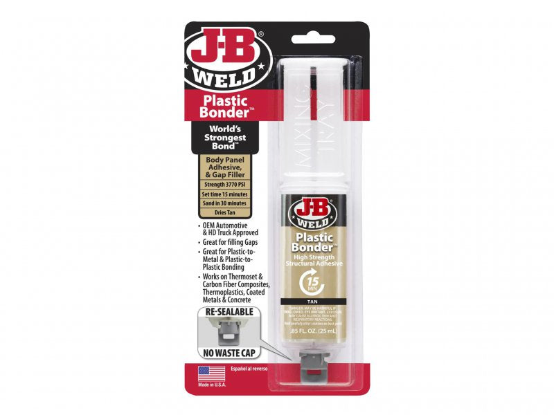 J-B Weld PlasticBonder Syringe Tan 25ml Main Image