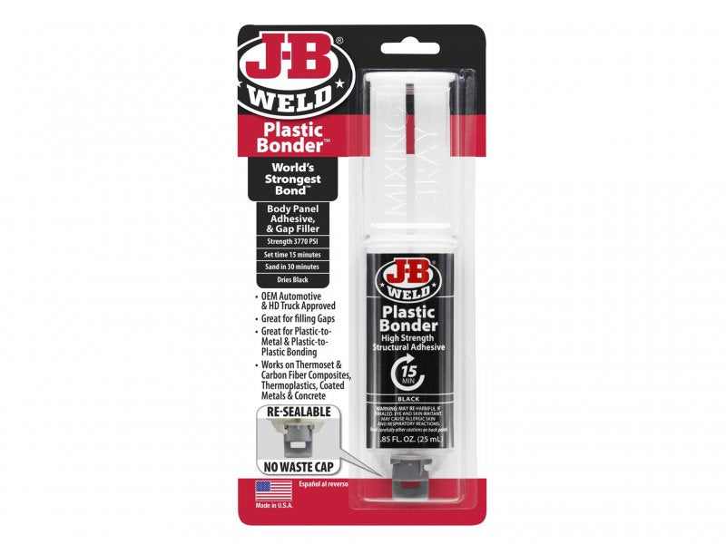 J-B Weld PlasticBonder Syringe Black 25ml Main Image